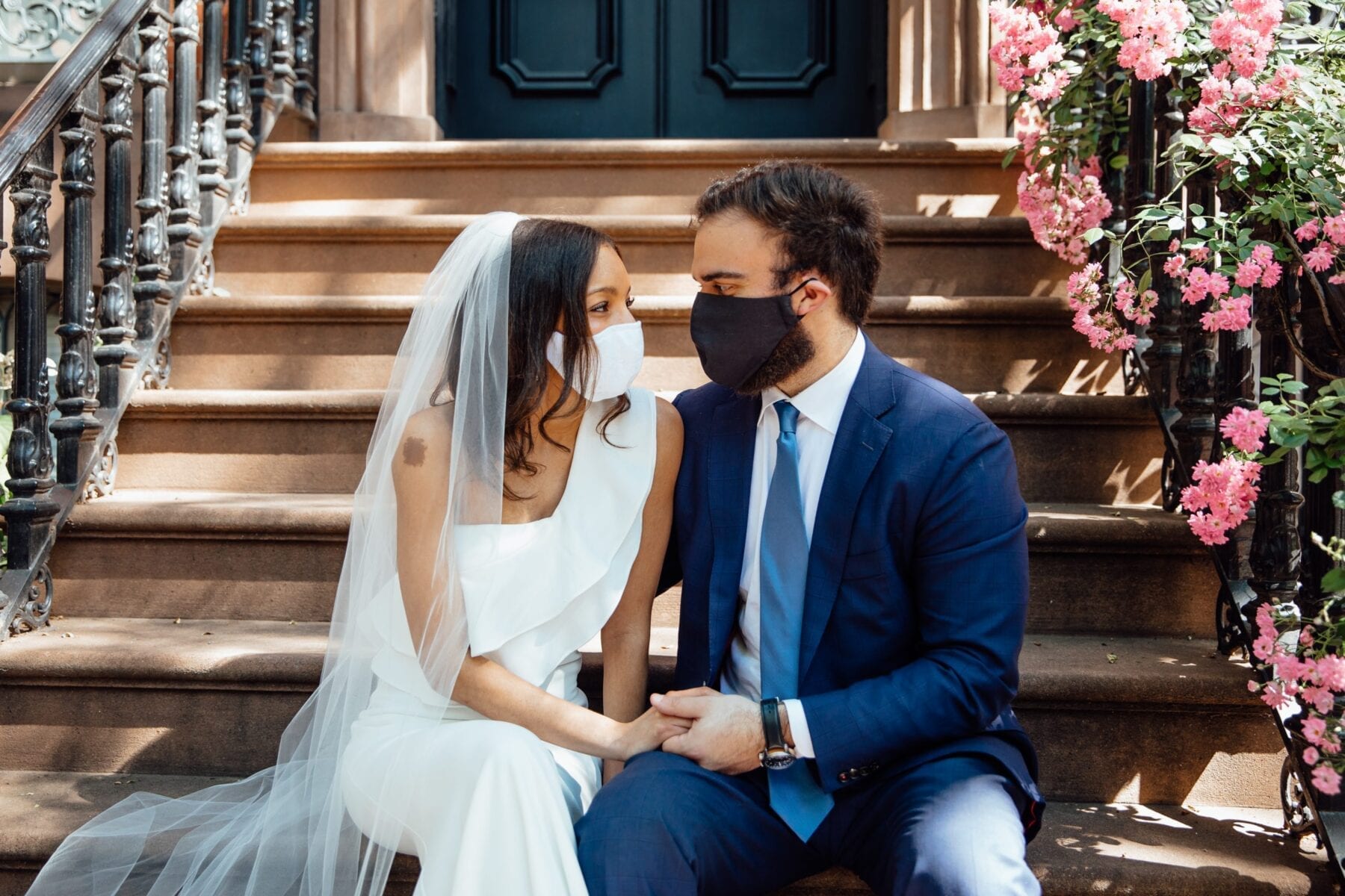 Bride and groom after ceremony