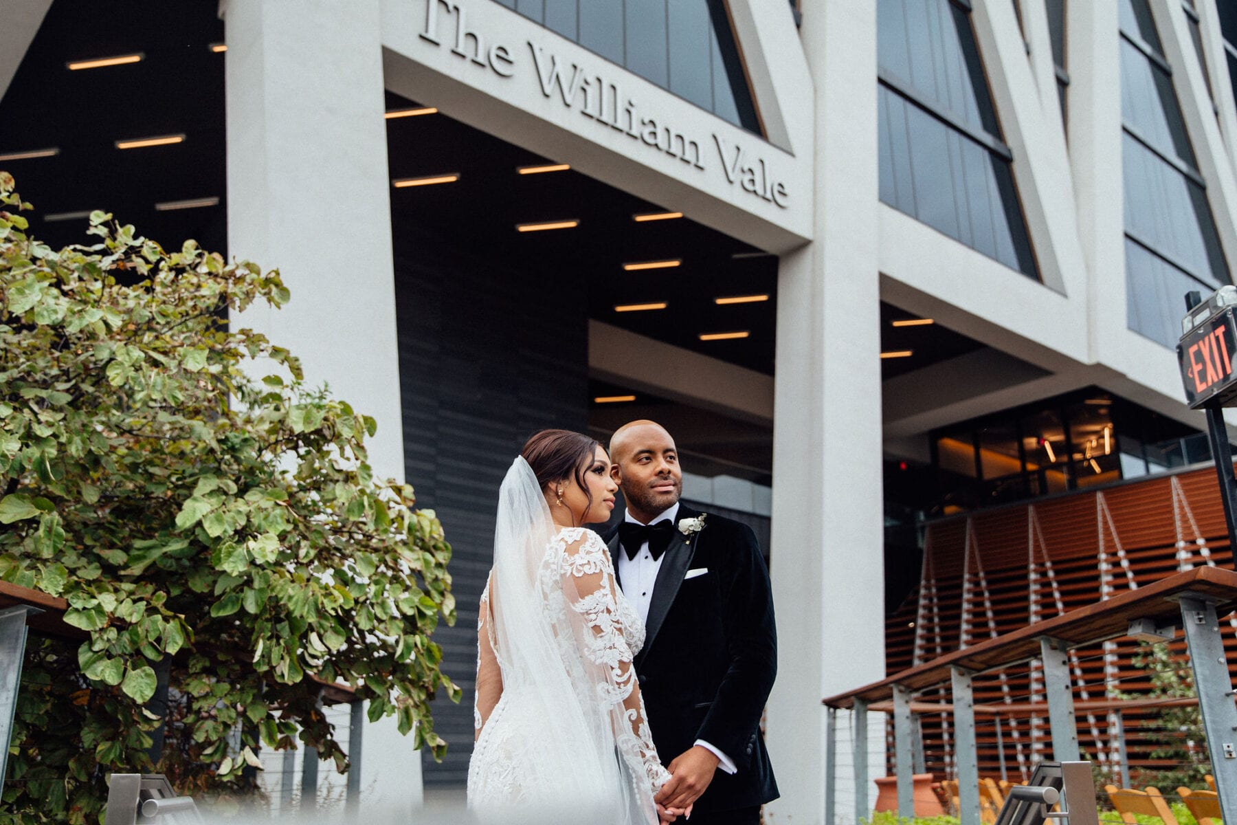 Bride and groom's first look
