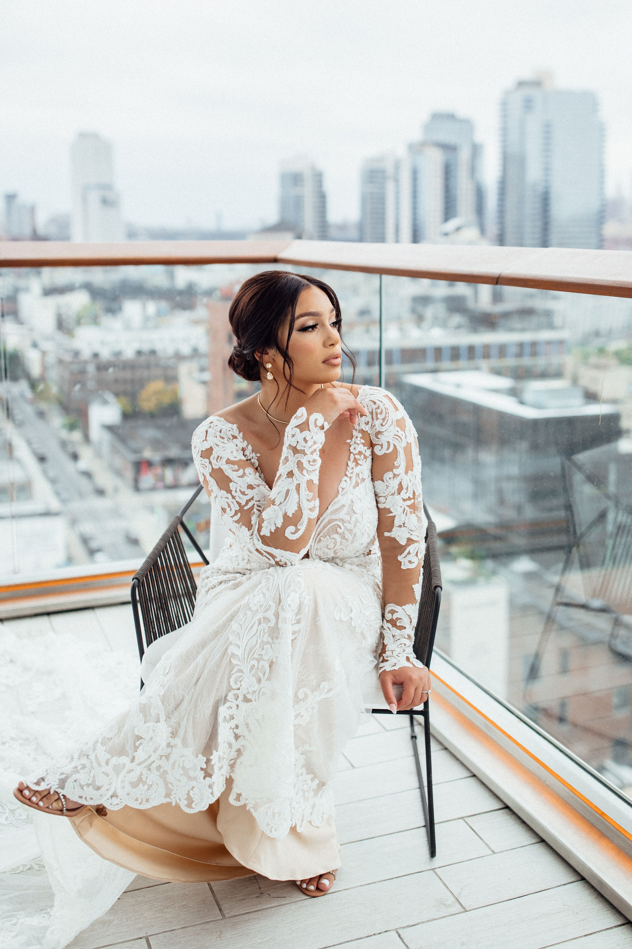 Bridal portrait at The William Vale Hotel