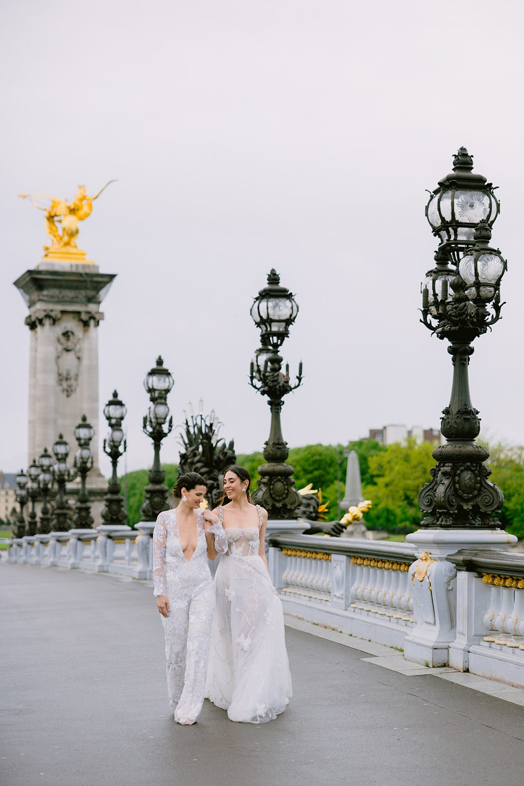 Alexandre III Bridge Paris Pre-wedding Engagement by Larisa Shorina Photography