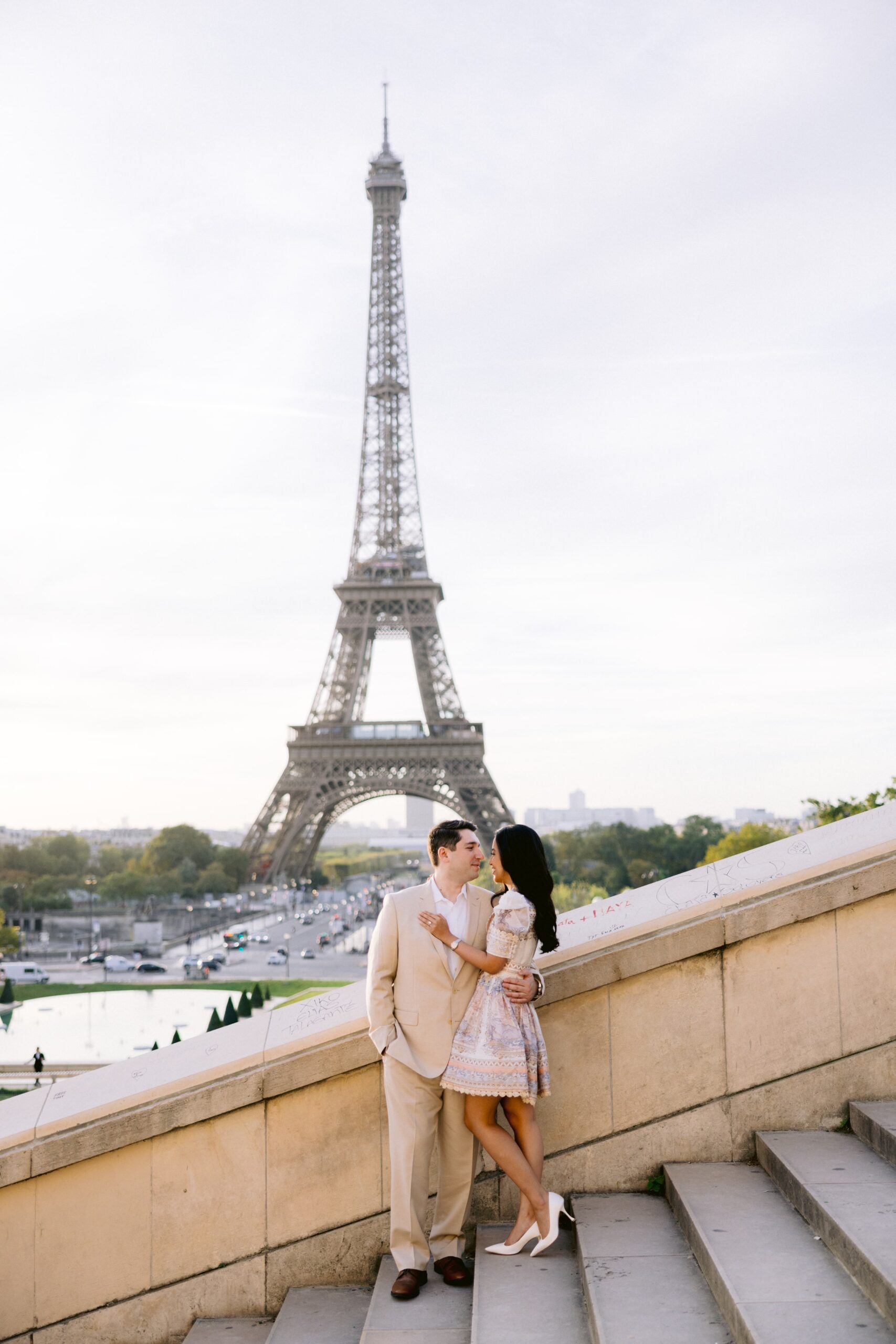 Eiffel Tower Paris Engagement Larisa Shorina Photography