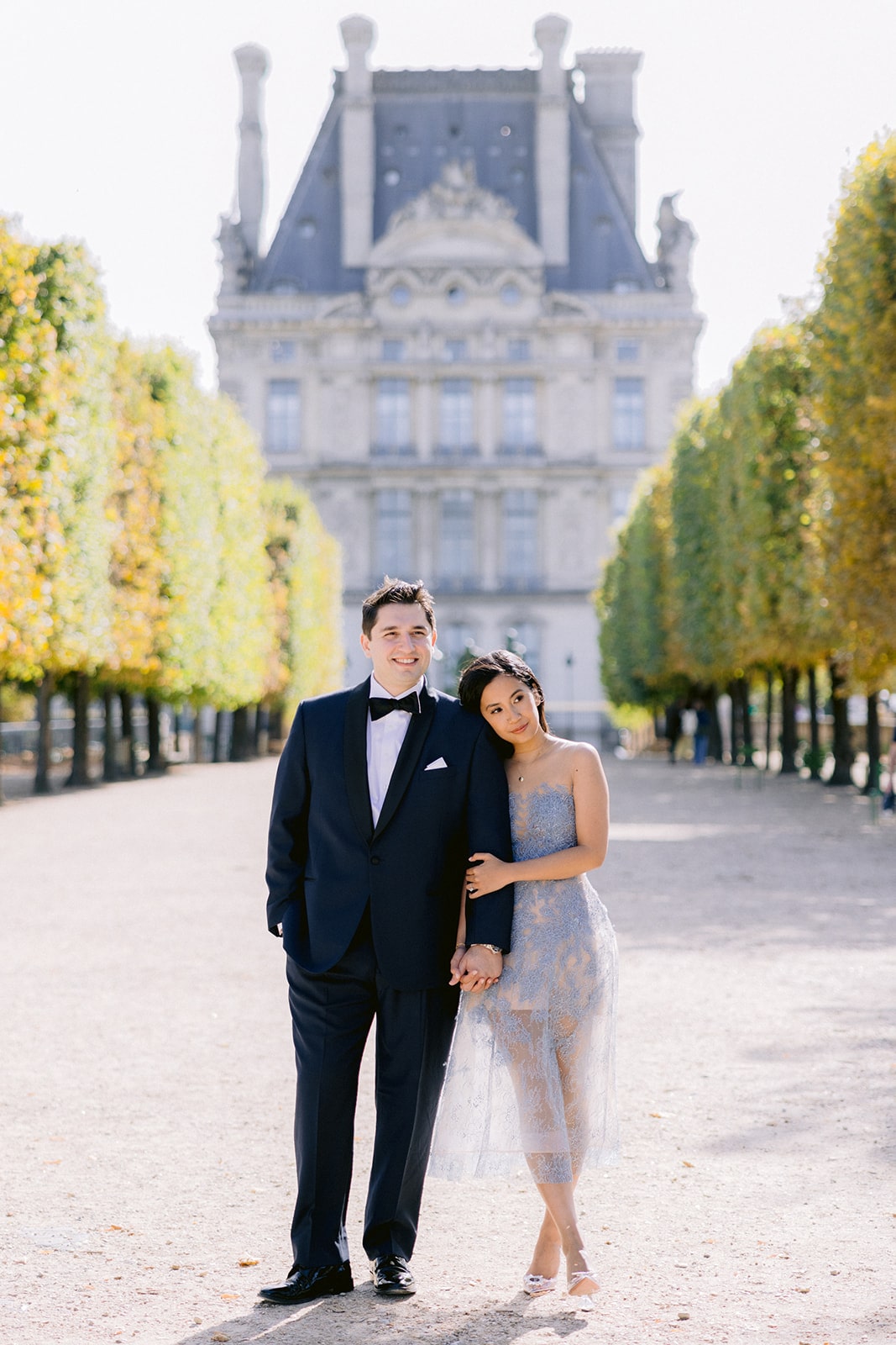 Zimmermann & Amina Muaddi Engagement Session in Paris - Larisa Shorina - Destination Wedding Photography