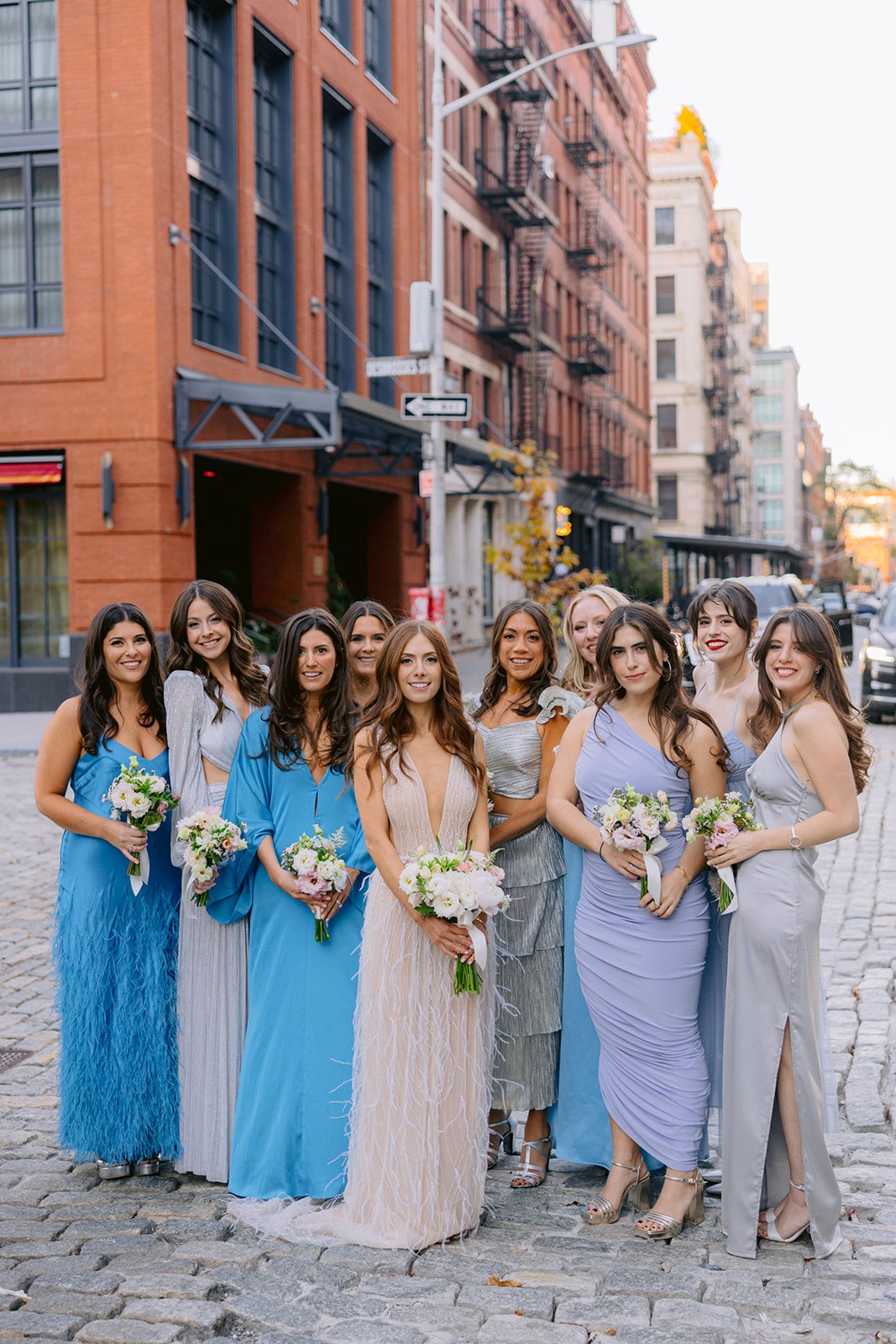 Bridal party Tribeca Rooftop Wedding - Larisa Shorina Photography - Elegant luxury weddings in New York, Italy, Destinations
