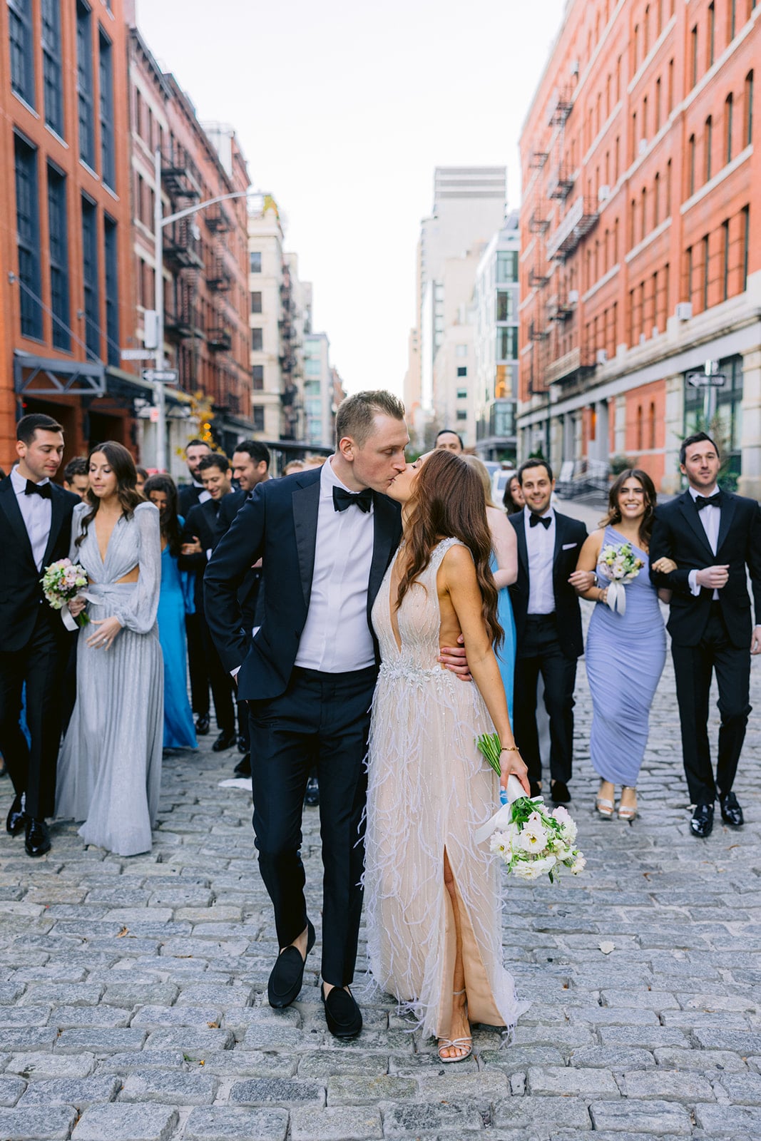 Bridal party Tribeca Rooftop Wedding - Larisa Shorina Photography - Elegant luxury weddings in New York, Italy, Destinations