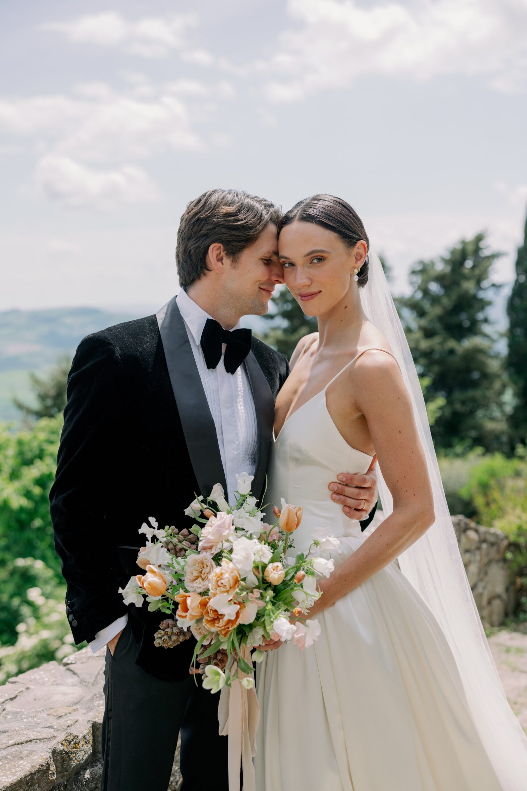 Bride and groom Italian wedding